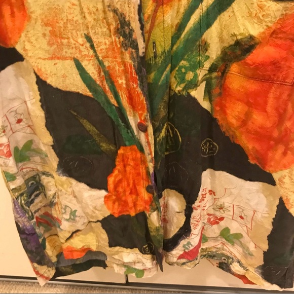 Vintage Jams world Aloha Hawaiian Ginseng Rayon Short Sleeve Button Up Shirt M - Picture 2 of 10